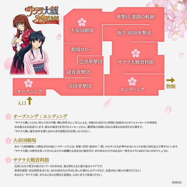 樱花大战30周年展览,世嘉周边及T恤玩偶